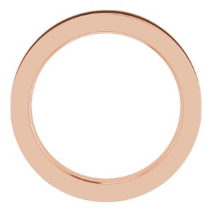 14K Rose 3 mm Asscher Mens Ring Mounting
