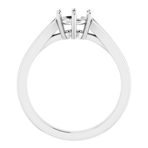Sterling Silver 6 mm Round Engagement Ring Mounting