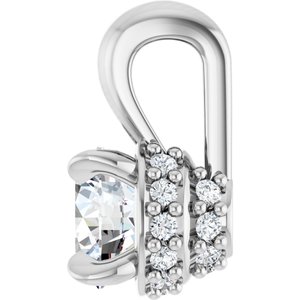 Sterling Silver 1/4 CTW Natural Diamond Pendant