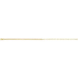 14K Yellow 2.7 mm Curb & Paperclip-Style 7" Chain