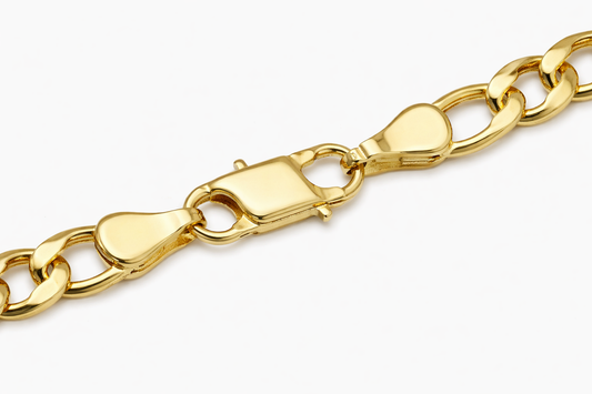 10mm Figaro Chain – 28” Solid 10K Yellow Gold