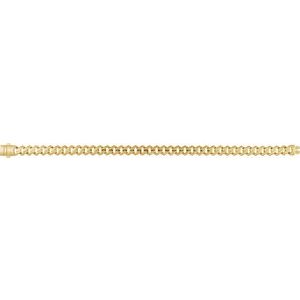 14K Yellow 7.4 mm Monaco Edge Curb 8 1/4" Chain