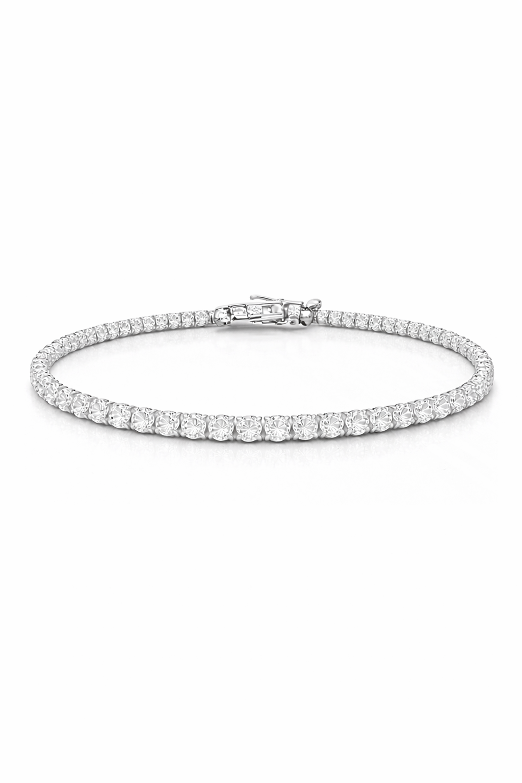 2MM Moissanite Tennis Bracelet - 925 Silver