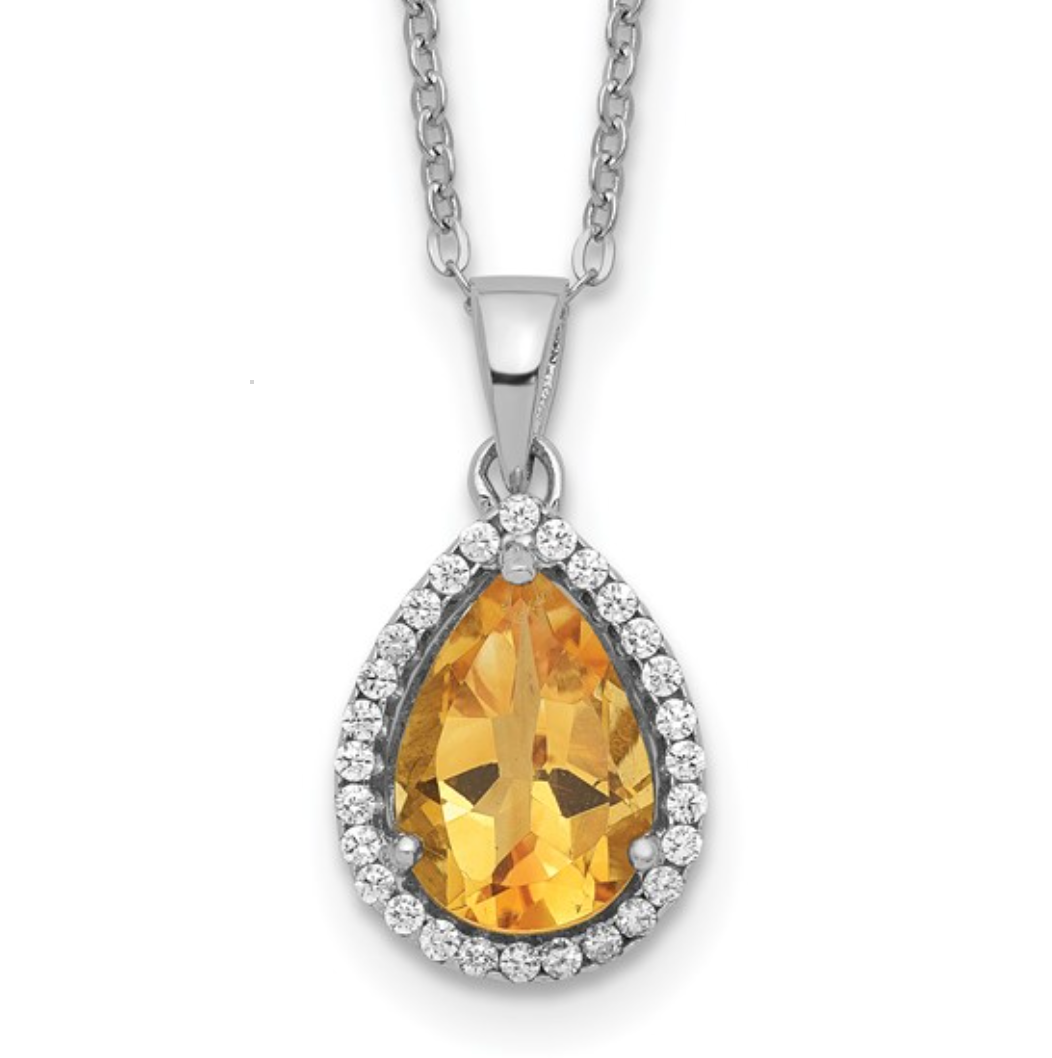 BIRTHSTONE NECKLACE - Made with St. Silver and Simulated Stones