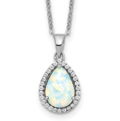 BIRTHSTONE NECKLACE - Made with St. Silver and Simulated Stones
