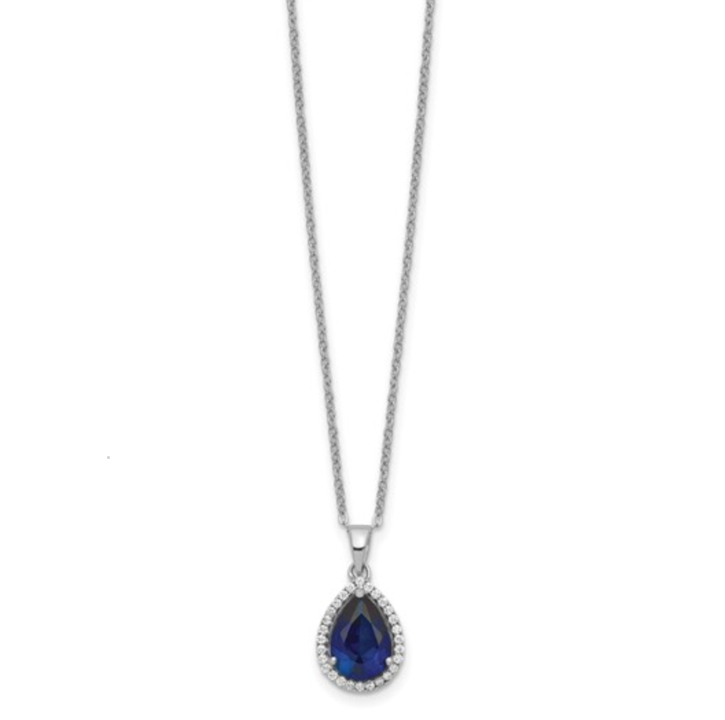 BIRTHSTONE NECKLACE - Made with St. Silver and Simulated Stones