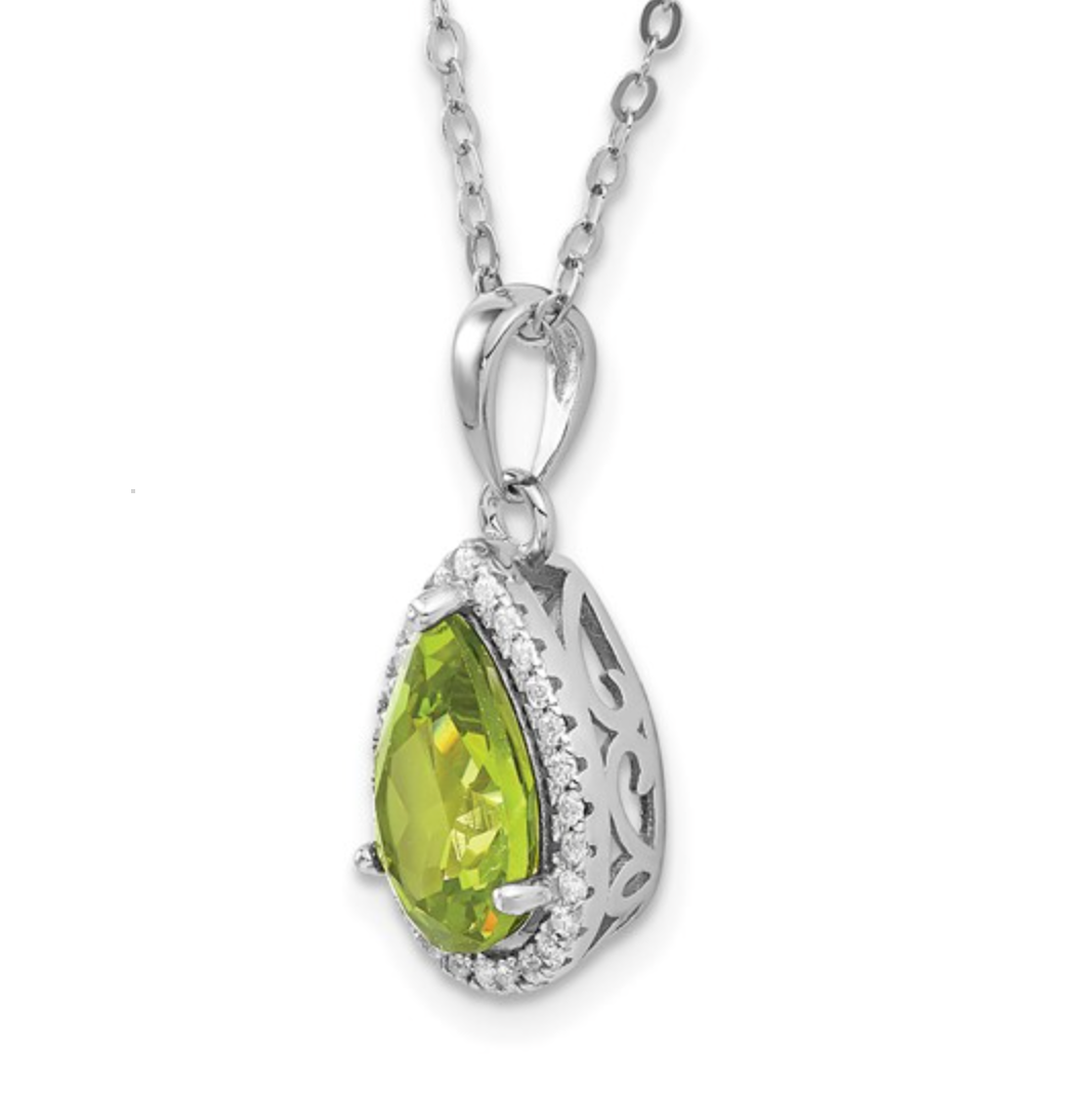 BIRTHSTONE NECKLACE - Made with St. Silver and Simulated Stones