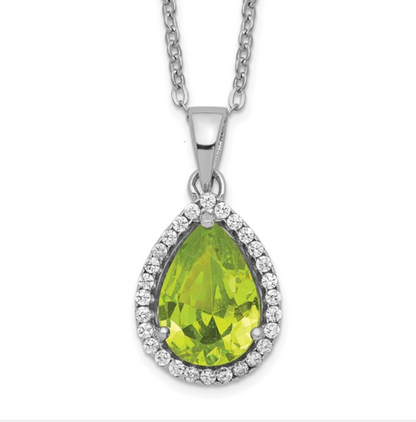 BIRTHSTONE NECKLACE - Made with St. Silver and Simulated Stones