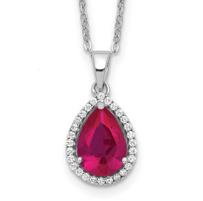 BIRTHSTONE NECKLACE - Made with St. Silver and Simulated Stones