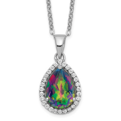 BIRTHSTONE NECKLACE - Made with St. Silver and Simulated Stones