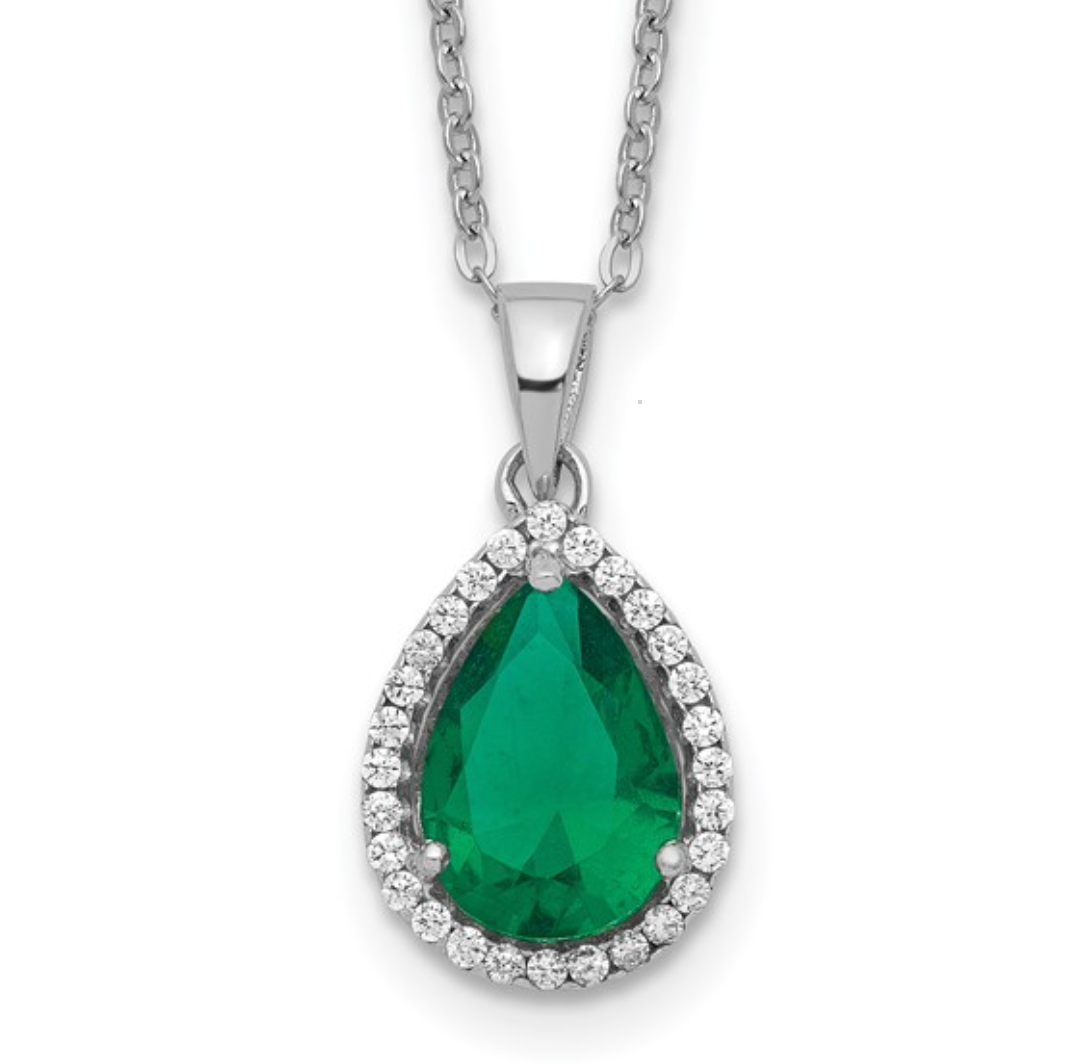 BIRTHSTONE NECKLACE - Made with St. Silver and Simulated Stones
