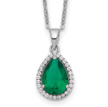 BIRTHSTONE NECKLACE - Made with St. Silver and Simulated Stones