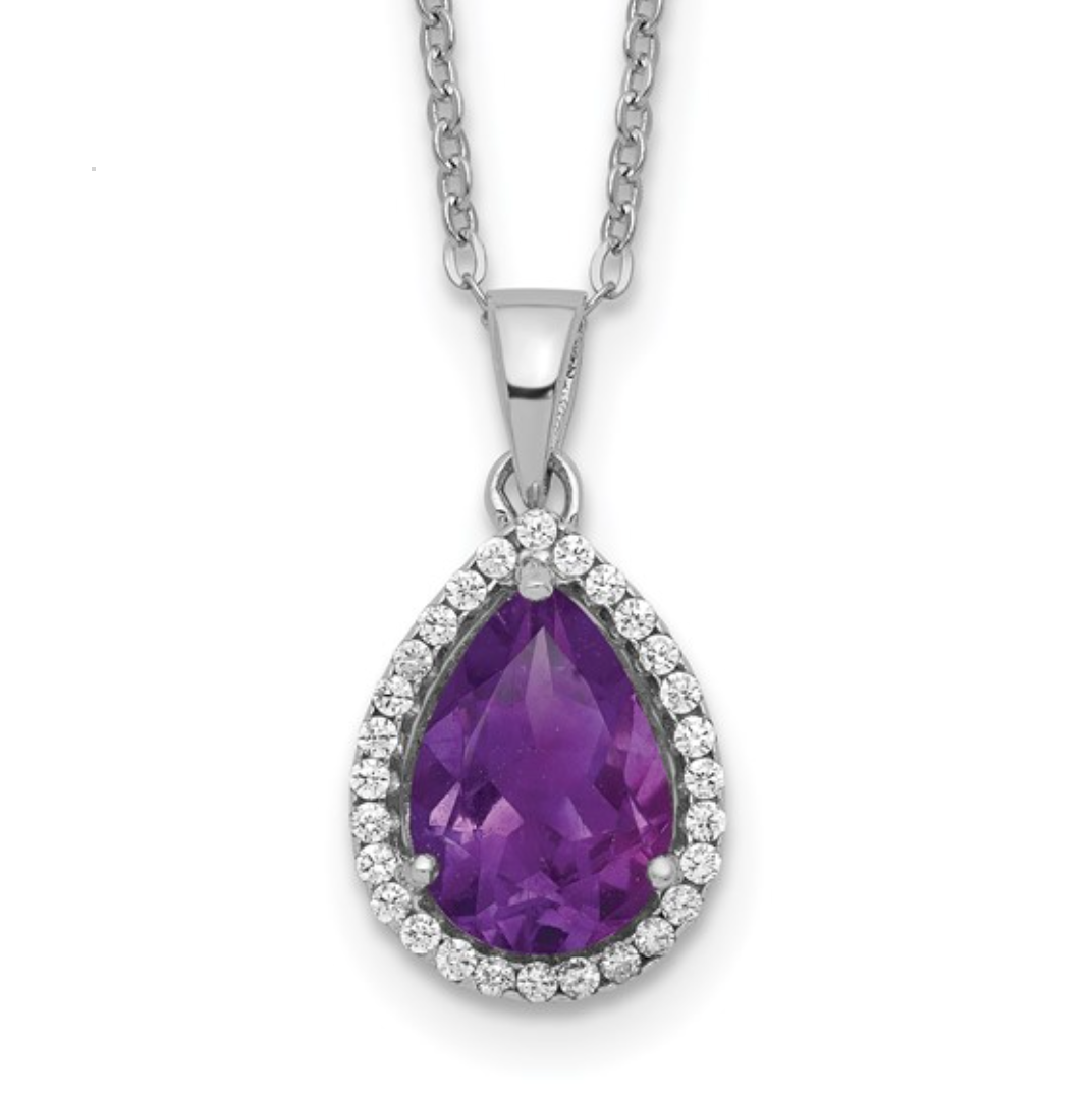 BIRTHSTONE NECKLACE - Made with St. Silver and Simulated Stones