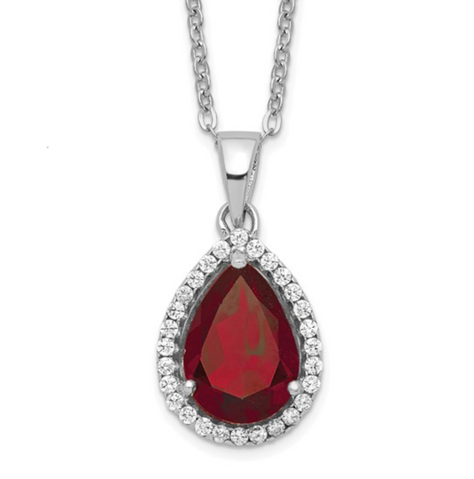 BIRTHSTONE NECKLACE - Made with St. Silver and Simulated Stones