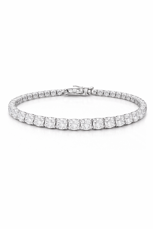 4MM Moissanite Tennis Bracelet - 925 Silver