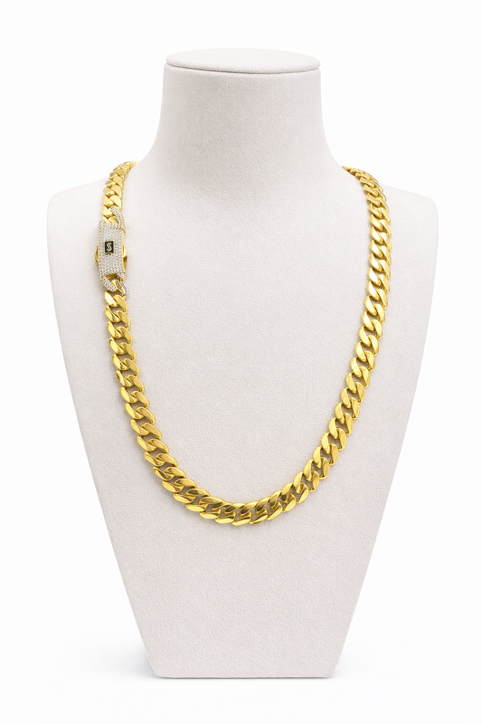 10K Yellow Gold Miami Cuban Chain – 9MM - 22INCH