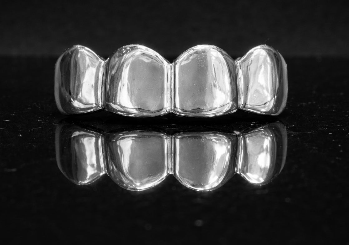 4-Tooth Plain Grillz (Top or Bottom)