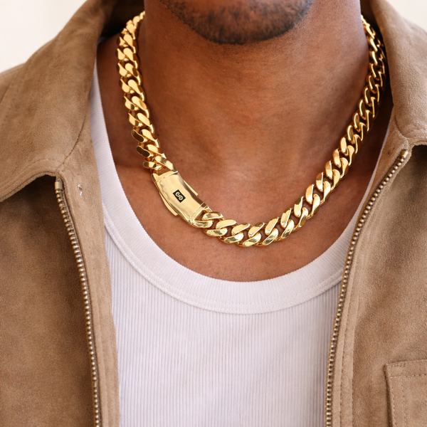 10K GOLD CUBAN LINK CHAIN - CLASSIC MONACO STYLE (4mm–11.5mm)