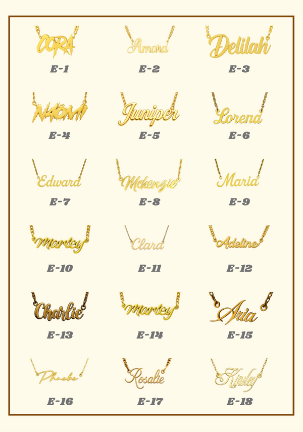 Custom Gold Nameplate Necklace – Personalized Name Jewelry | Silver, 10K & 14K Gold