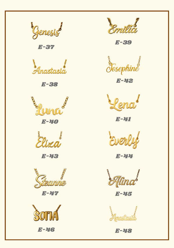 Custom Gold Nameplate Necklace – Personalized Name Jewelry | Silver, 10K & 14K Gold