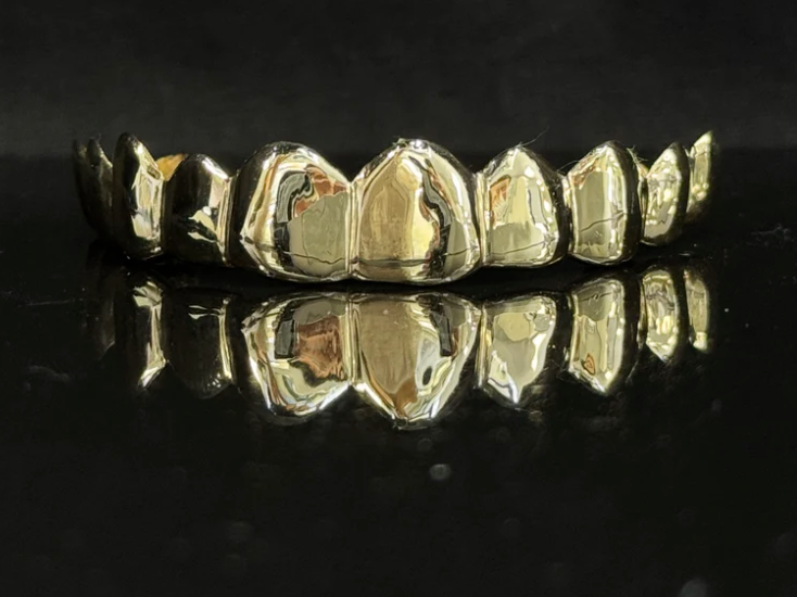 6&6 Silver Grillz — Top And Bottom