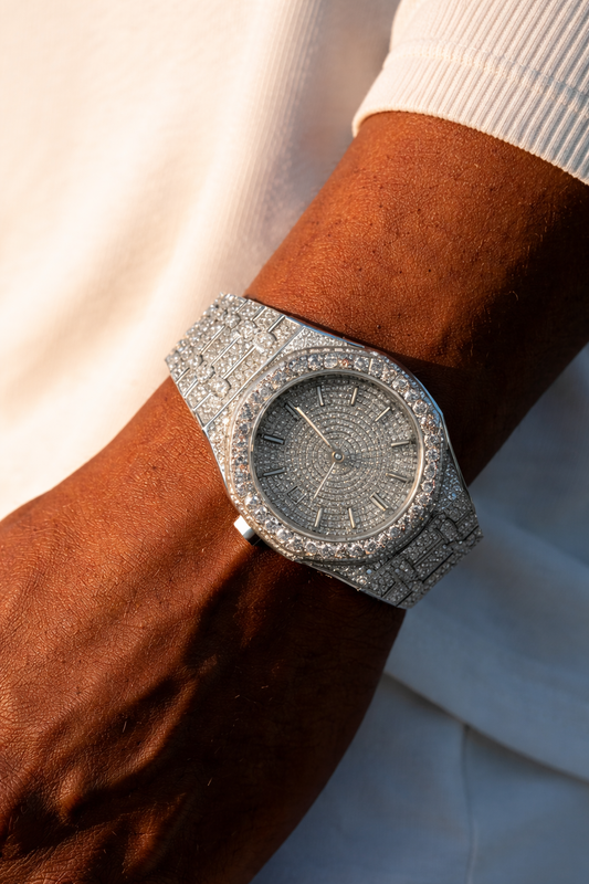 Diamond Bust Down Moissanite Watch 44MM