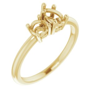 14K Yellow 6x4 mm Pear Ring Mounting