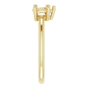 14K Yellow 6x4 mm Pear Ring Mounting
