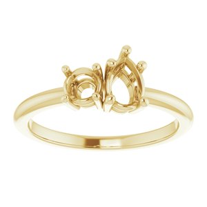 14K Yellow 6x4 mm Pear Ring Mounting