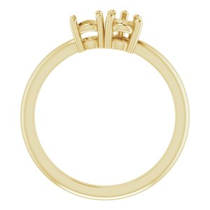 14K Yellow 6x4 mm Pear Ring Mounting