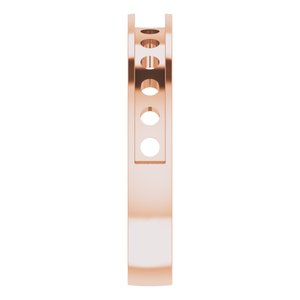 14K Rose 3 mm Asscher Mens Ring Mounting