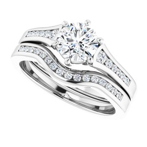 Sterling Silver 6 mm Round Engagement Ring Mounting
