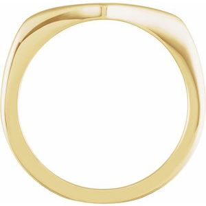 14K Yellow Geometric Signet Ring