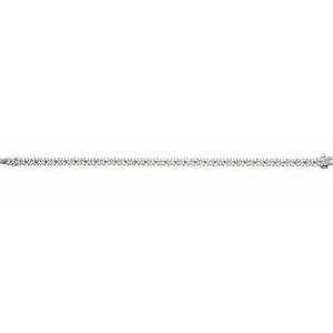 14K White 5 1/3 CTW Lab-Grown Diamond Line 7 1/4" Bracelet