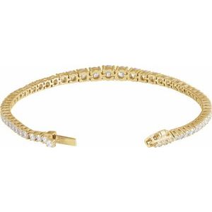 14K Yellow 6 CTW Lab-Grown Diamond Line 7" Bracelet