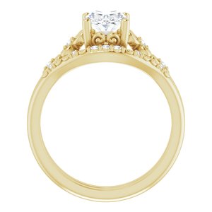 14K Yellow 8x6 mm Oval Engagement Ring Mounting