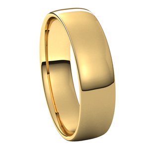 10K Yellow 6 mm European Light Band Size 10