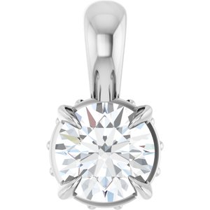 Sterling Silver 1/4 CTW Natural Diamond Pendant