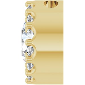 14K Yellow 1/2 CTW Natural Diamond Halo-Style Pendant