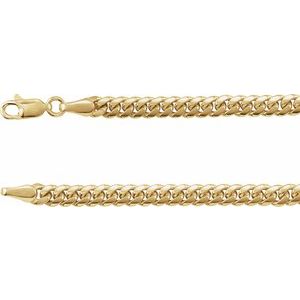 14K Yellow 4.35 mm Miami Cuban Curb 24" Chain