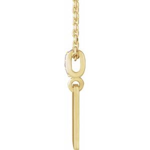 14K Yellow .02 CTW Natural Diamond Faith Over Fear 16-18" Necklace