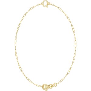 14K Yellow Sans Serif Initial Q 6 1/2-7 1/2" Bracelet