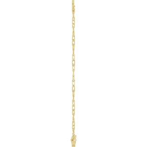 14K Yellow Sans Serif Initial Q 6 1/2-7 1/2" Bracelet