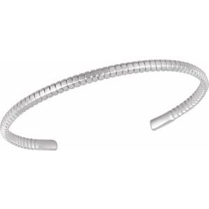 14K White Bangle 7" Bracelet
