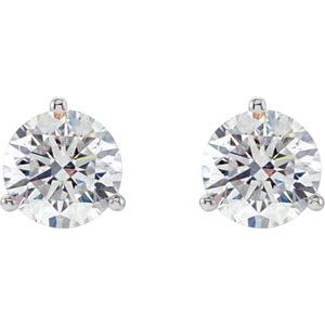 Platinum 2 CTW Natural Diamond Stud Earrings