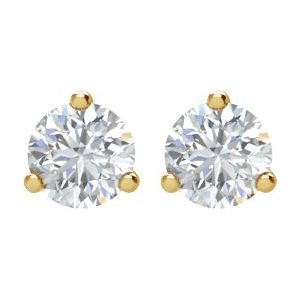14K Yellow 1 CTW Natural Diamond Stud Earrings