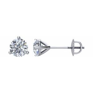 14K White 1 CTW Natural Diamond Earrings