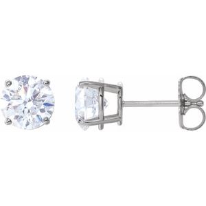 14K White 2 CTW Natural Diamond Stud Earrings