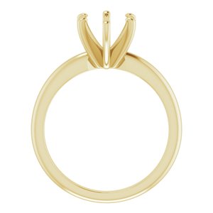 14K Yellow  9x7 mm Oval Solitaire Engagement Ring Mounting