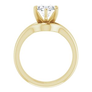 14K Yellow  9x7 mm Oval Solitaire Engagement Ring Mounting